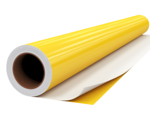 General Formulations 851 3.4 mil matte yellow vinyl Clear removable adhesive