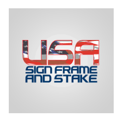 USA Sign Frame and Stake