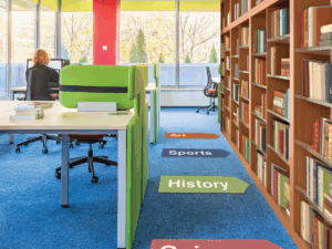 General Formulations 109 5.0 mil scratch resistant textured matte vinyl floor laminate Clear permanent adhesive