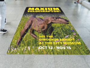 General Formulations 211 TRAFFIC GRAFFIC® 6.0 mil gloss clear light emboss vinyl floor laminate Clear permanent adhesive