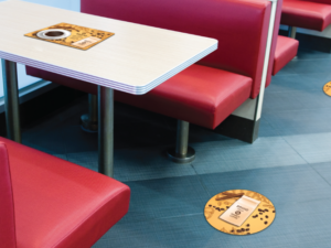 General Formulations 213 TRAFFIC GRAFFIC® 3.75 mil embossed polypropylene floor laminate Clear permanent adhesive - Image 2