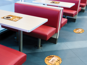 General Formulations 213 TRAFFIC GRAFFIC® 3.75 mil embossed polypropylene floor laminate Clear permanent adhesive