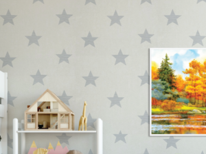 General Formulations 229 WALLMARK® CANVAS 6.0 mil matte white embossed vinyl Clear repositionable wall adhesive - Image 2