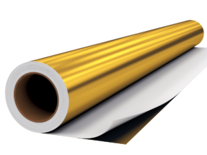 General Formulations 760 2.0 mil chrome gold metallized polyester Clear permanent adhesive